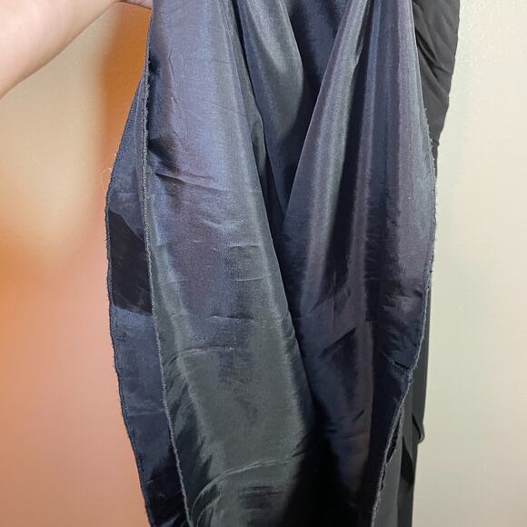 Jade by Jasmine Dress Formal Ruffles Rhinestones Chiffon Sz 14 Whimsygoth Black - Picture 9 of 10